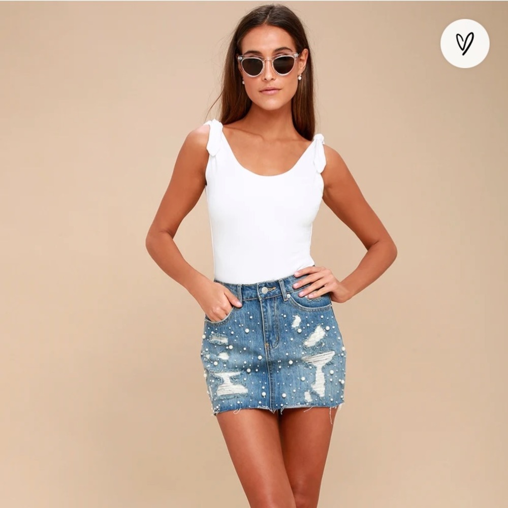 Lulus Pretty Pleased White Tie-Strap Bodysuit